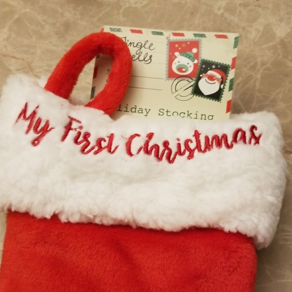 My First Christmas Stocking and Hat Set - Picture 2 of 3